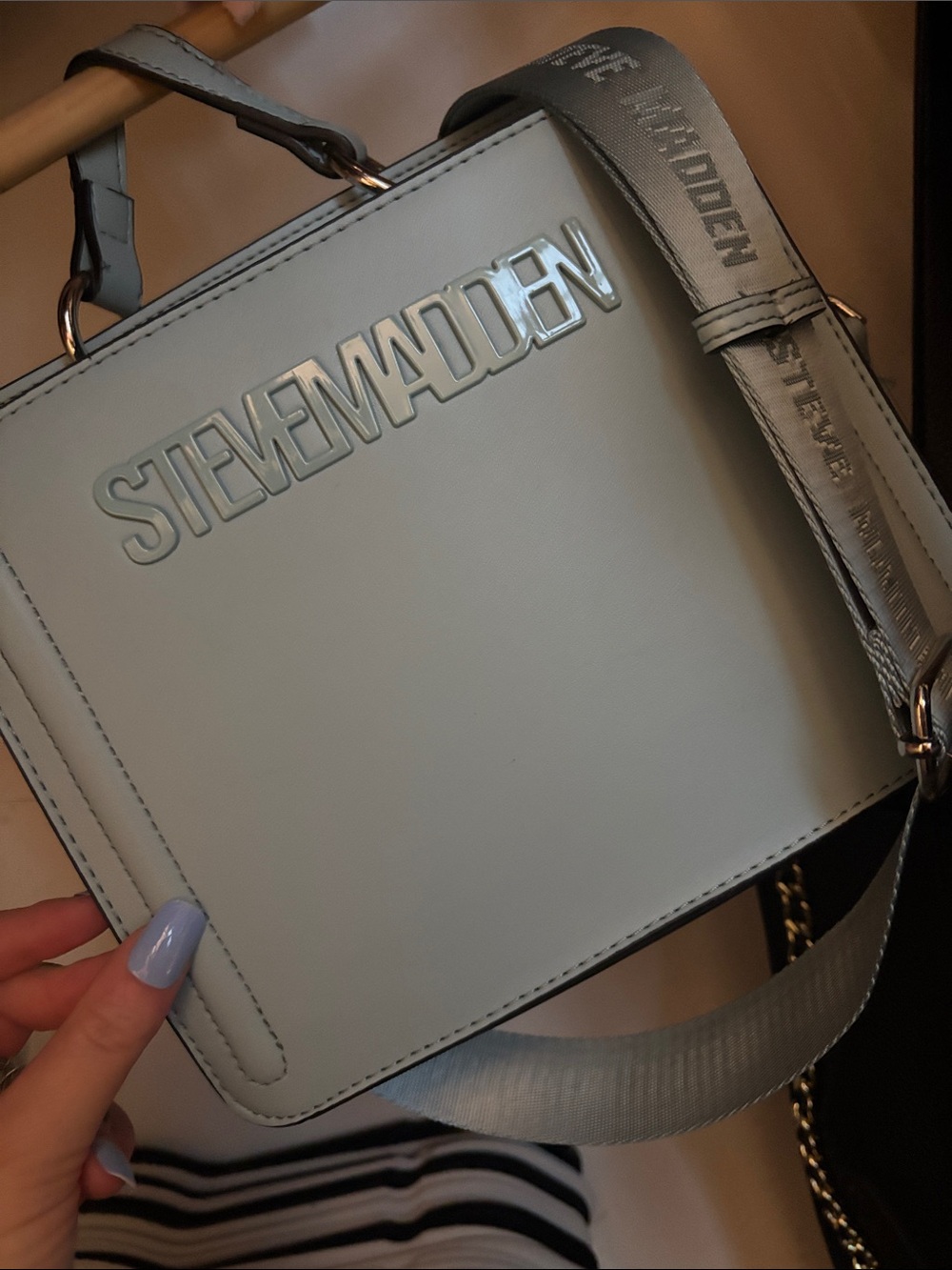 Steve Madden Pale Blue Bevelyn Bag